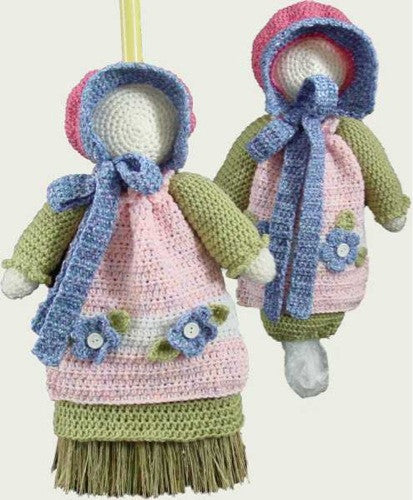 Sunbonnet Sue Broom Cover and Bag Keeper Crochet Pattern - Maggie's Crochet