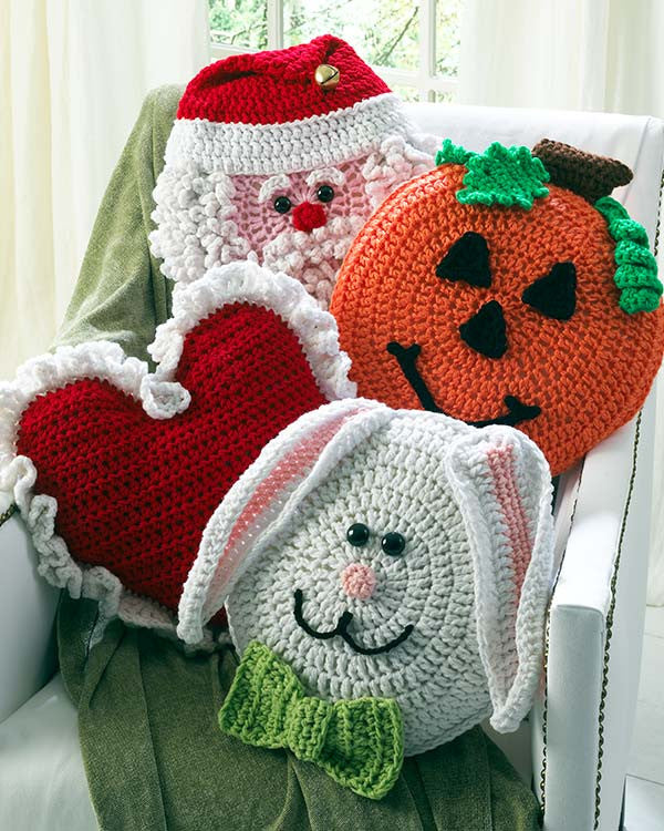 Holiday Pillows Crochet Pattern Set -Crochet on The Double