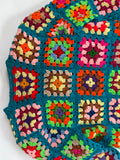 Crochet Pattern Granny Square Vintage Sweater Jacket