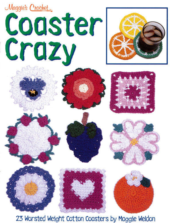 .hackシリーズ コルクコースター マイクロファイバークロス Coaster Crazy Crochet Pattern Leaflet – Maggie's Crochet