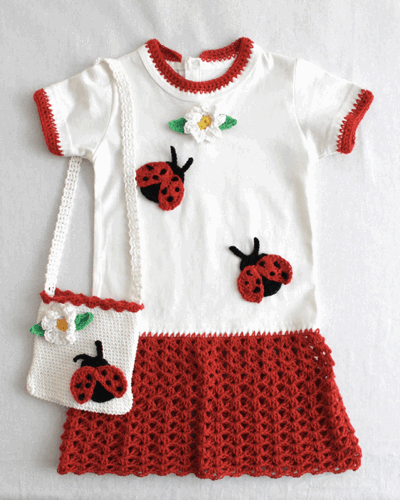 Ladybug T-Shirt Dress and Purse Crochet Pattern Maggie's Crochet Ladybug T-Shirt Dress and Purse Crochet Pattern Maggie's Crochet