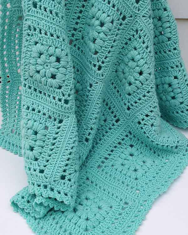 Baby Puff Square Afghan Crochet Pattern - Maggie's Crochet