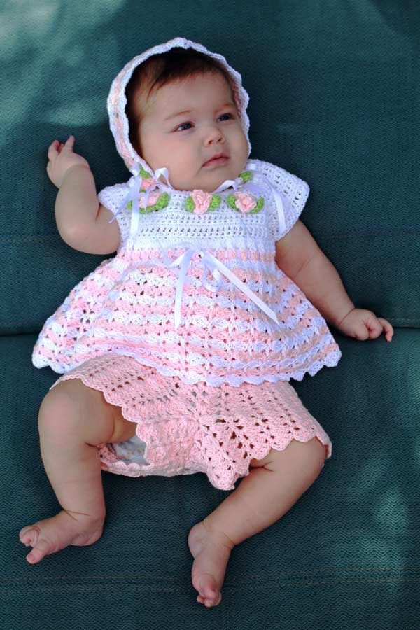 Crochet baby sales girl set