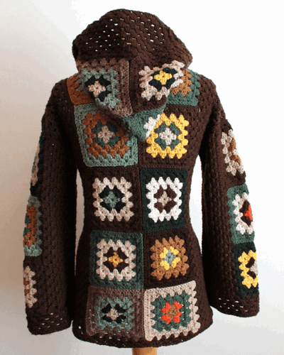 Crochet granny 2025 square jacket