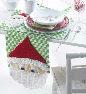 Santa Table Runner And Placemats Crochet Pattern - Maggie's Crochet