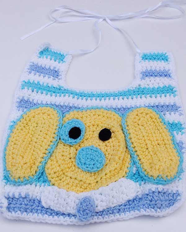 Ringo The Pup Afghan, Bib & Toy Crochet Pattern - Maggie's Crochet