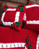 Holly & Berries Afghan & Pillow Crochet Pattern - Maggie's Crochet