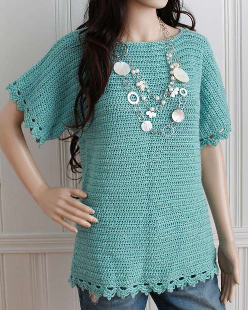 Easy Boat Neck Tunic Crochet Pattern Maggie s Crochet