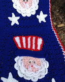 4th of July Uncle Sam Afghan & Pillow Set Crochet Pattern - Maggie's Crochet