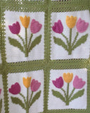 Tulip Afghan and Pillow Set Crochet Pattern - Maggie's Crochet