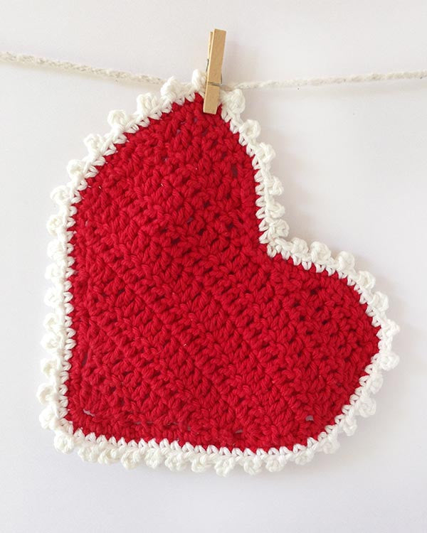 Crochet Light Heart Dishcloth - Naztazia ®