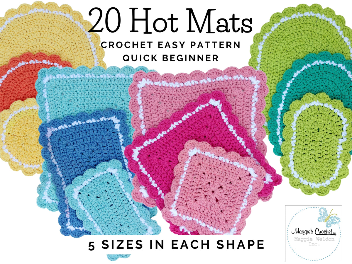 20 Hot Pad Crochet Patterns Maggie's Crochet