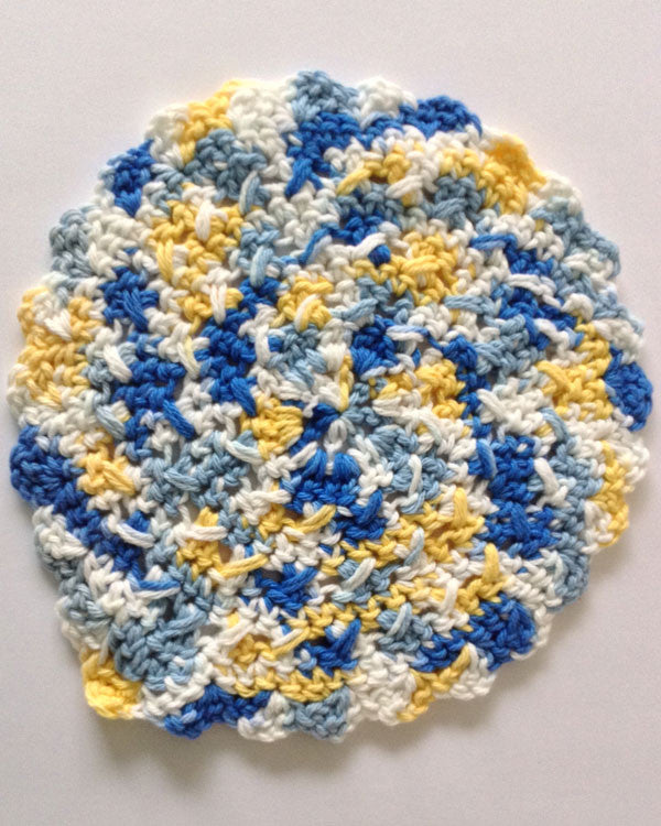 Dishcloths In The Round Crochet Pattern Set - Maggie's Crochet