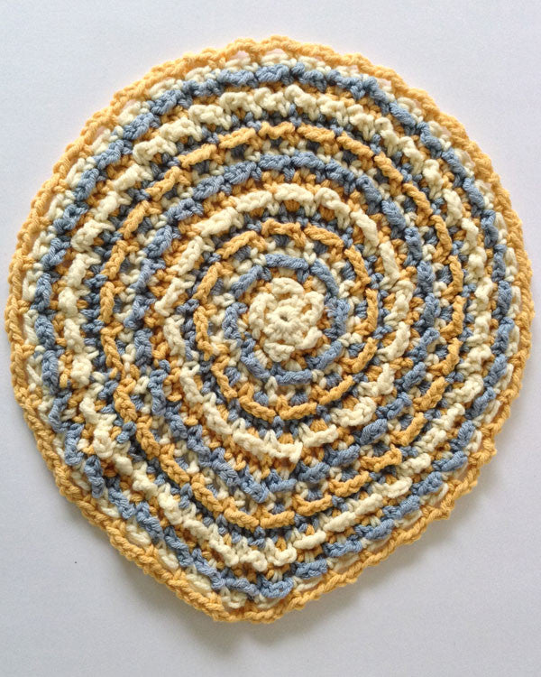 Dishcloths In The Round Crochet Pattern Set - Maggie's Crochet