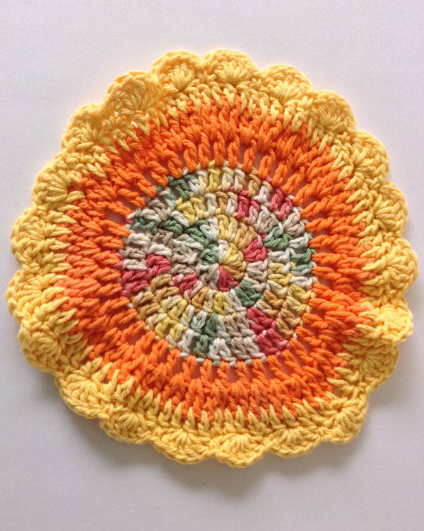 Dishcloths In The Round Crochet Pattern Set - Maggie's Crochet