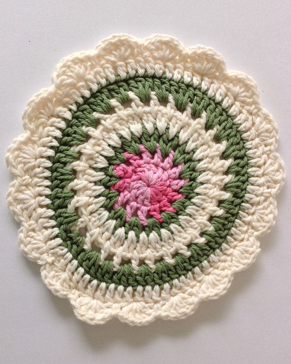 Dishcloths In The Round Crochet Pattern Set - Maggie's Crochet