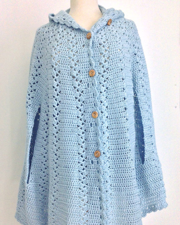 Long Hooded Cape Crochet Pattern - Maggie's Crochet