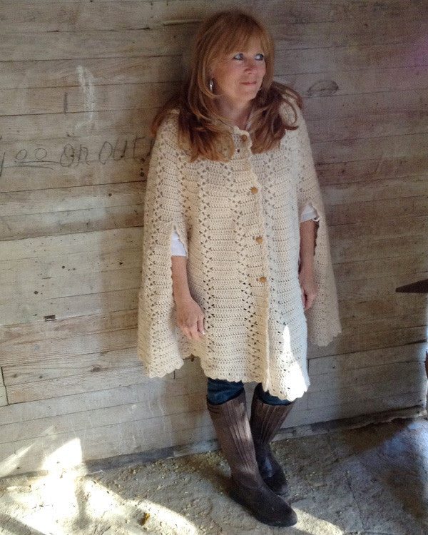 Long Hooded Cape Crochet Pattern - Maggie's Crochet