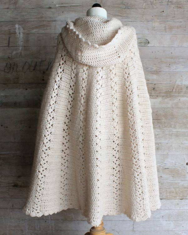 Crochet hooded cape pattern free hotsell
