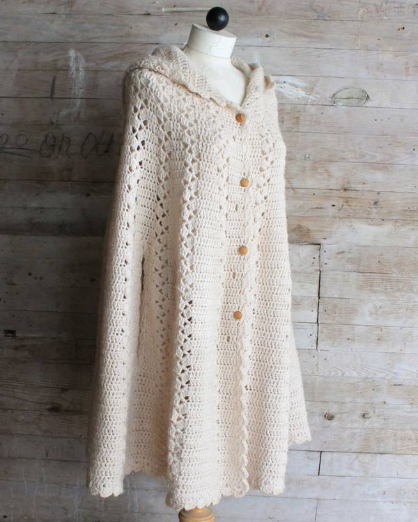 Long Hooded Cape Crochet Pattern - Maggie's Crochet