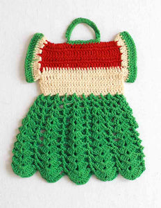 Vintage Summer Watermelon Dress Potholder Crochet Pattern - Maggie's Crochet