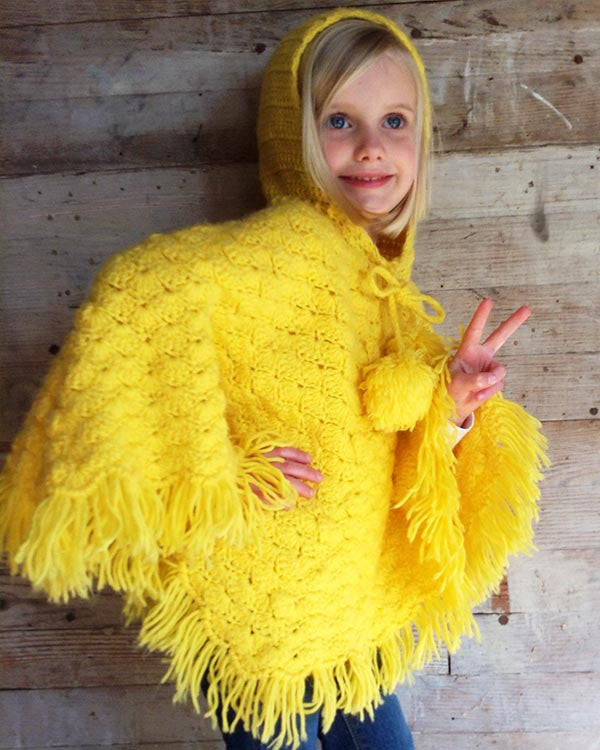 Puff Shell Poncho Crochet Pattern - Maggie's Crochet