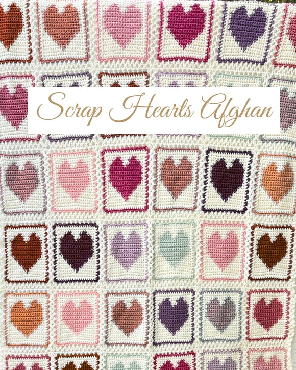 Scrap Hearts Afghan Crochet Pattern