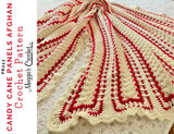 Candy Cane Panels Afghan Crochet Pattern