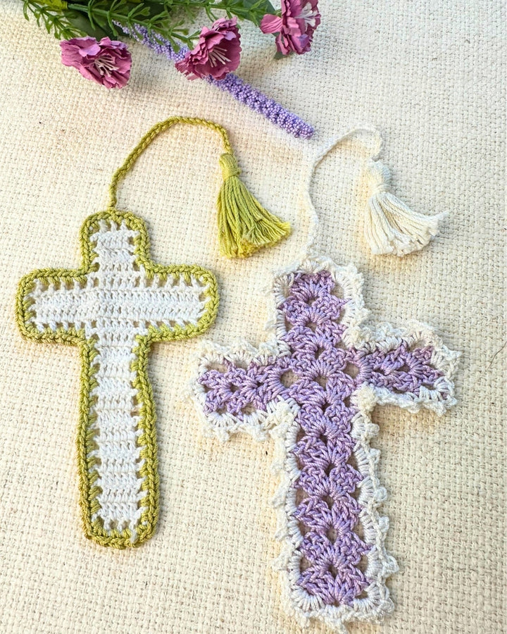 Cross Bookmarks in Thread Crochet Pattern