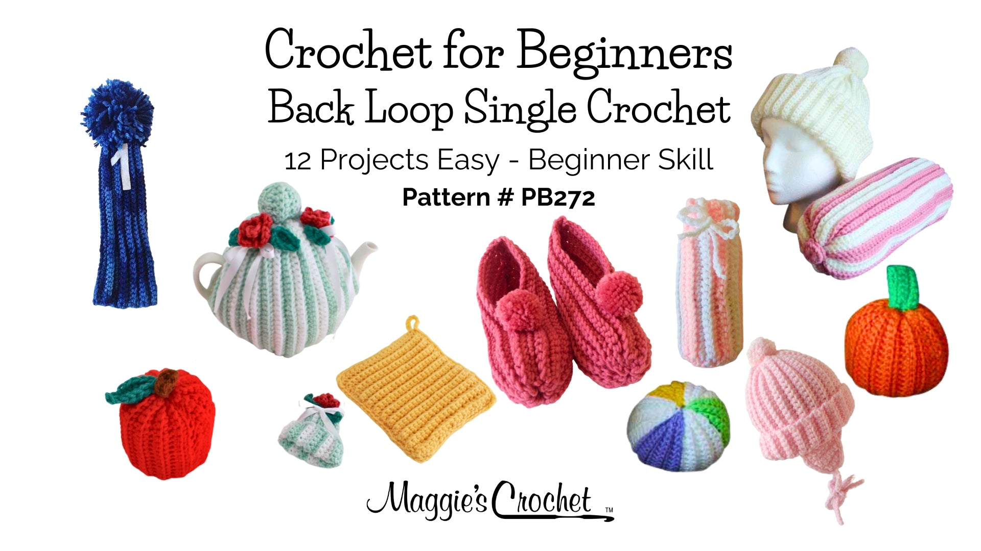 Crochet For Beginners - How To Crochet - 12 Easy Single Crochet Projec–  Maggie's Crochet