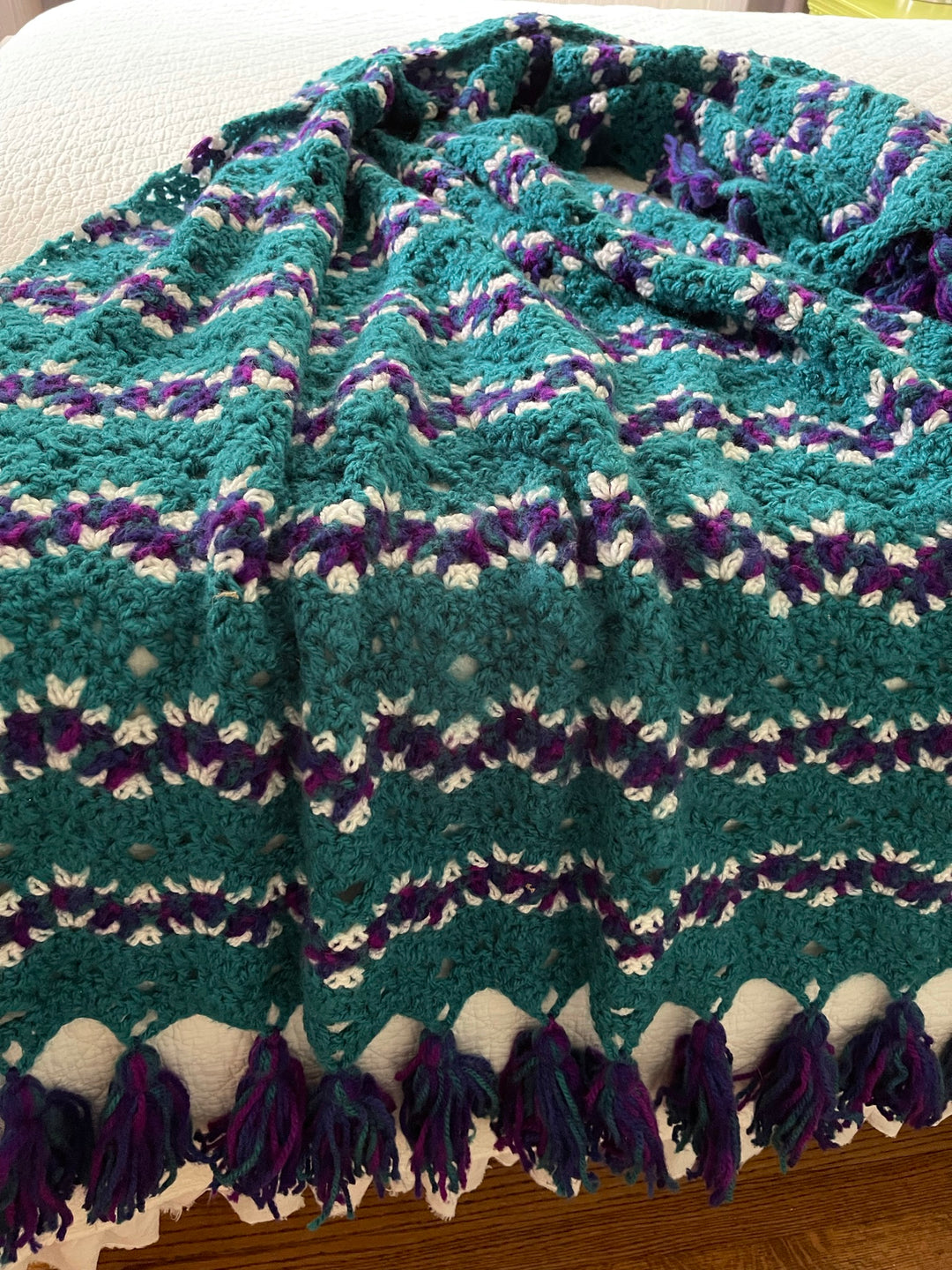 Denver Ripple Afghan – One-of-a-Kind, Only One Available - Maggie's Crochet