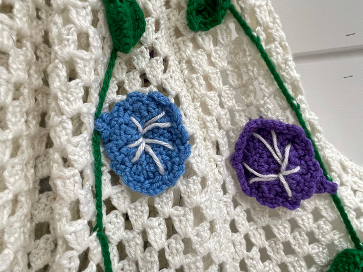 Finished Morning Glories Afghan - One-of-a-Kind, Only One Available