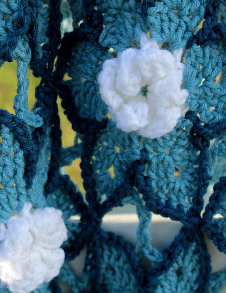 Starlit Floral Afghan – One-of-a-Kind, Only One Available
