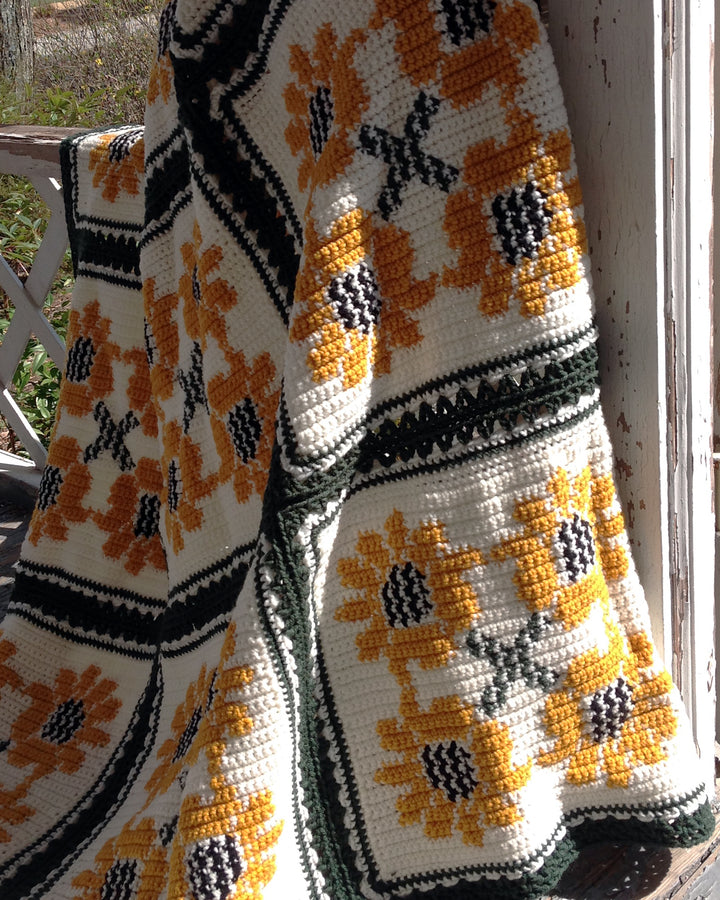 Sunflower Bliss Afghan - One-of-a-Kind, Only One Available