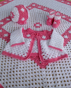 Vintage Granny Square Layette Crochet Pattern - Maggie's Crochet