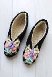 Vintage Floral Slippers Crochet Pattern - Maggie's Crochet