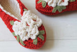 Vintage Floral Slippers Crochet Pattern - Maggie's Crochet