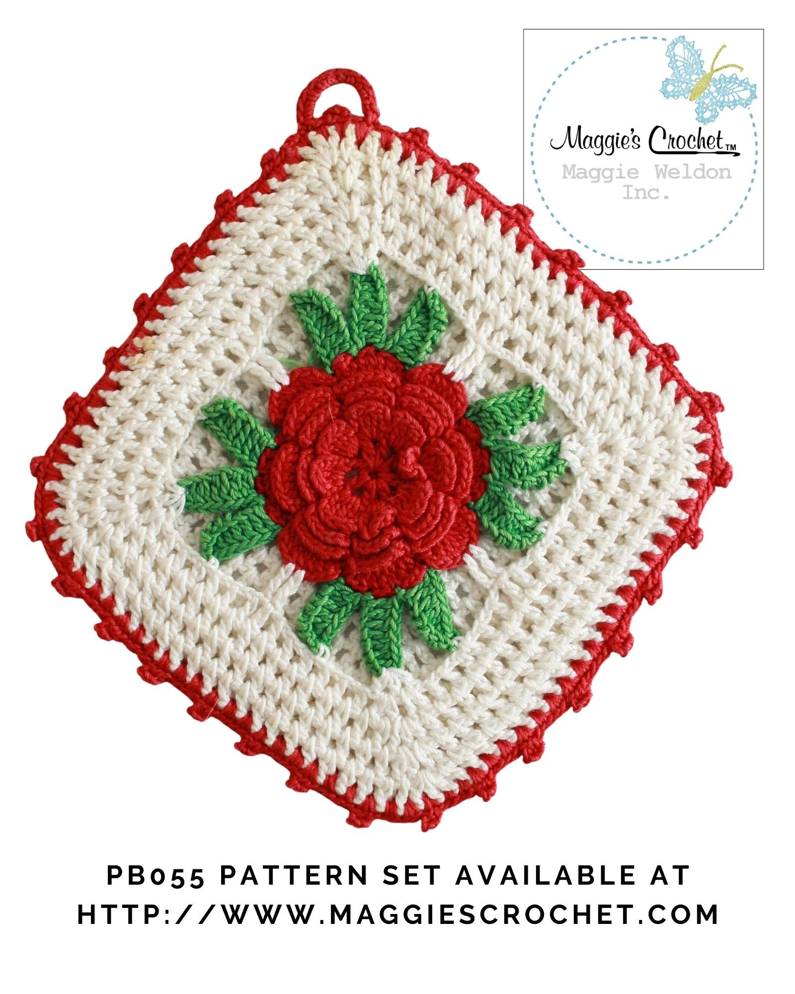Vintage Floral Potholders Crochet Patterns– Maggie's Crochet