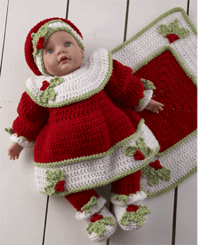Christmas Baby Doll Set Crochet Pattern - Maggie's Crochet
