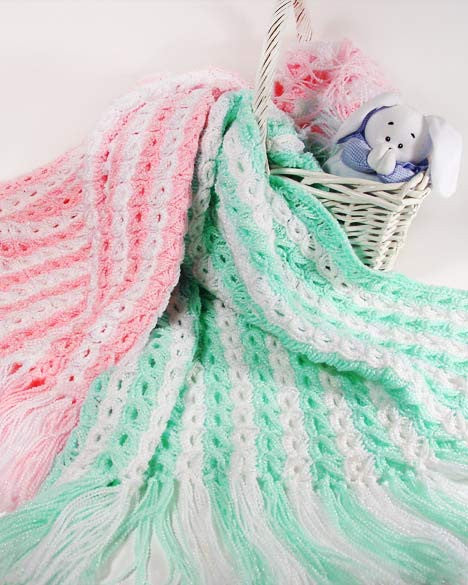 Broomstick Lace Baby Afghan Crochet Pattern - Maggie's Crochet