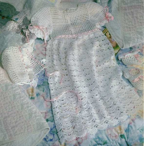 Cherished Christening Set Crochet Pattern - Maggie's Crochet