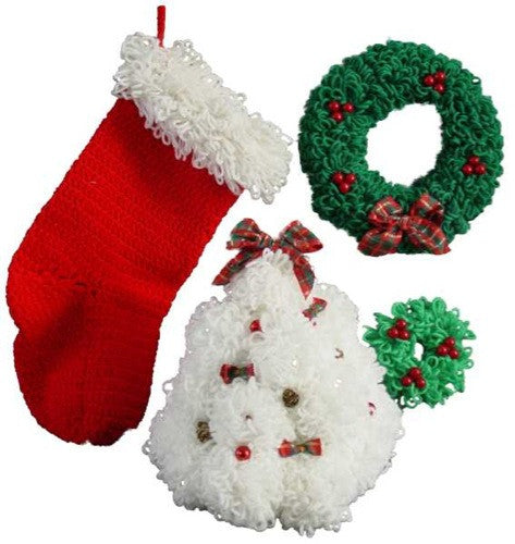 Deck the Halls Home Decor Set Pattern - Maggie's Crochet