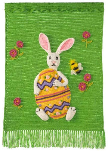 Easter Bunny Afghan, Pillow and Wall Hanging Crochet Pattern - Maggie's Crochet