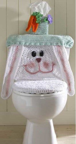 Easter Bunny Toilet Cover Pattern - Maggie's Crochet