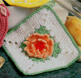 Flower Potholders Crochet Pattern - Maggie's Crochet