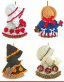 Holiday Mini Broom Dolls 2 Crochet Pattern Leaflet - Maggie's Crochet