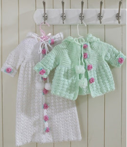 Crochet matinee jacket sales patterns for baby