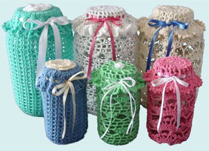 Easy Lace Jar Covers Set 1 Crochet Pattern - Maggie's Crochet