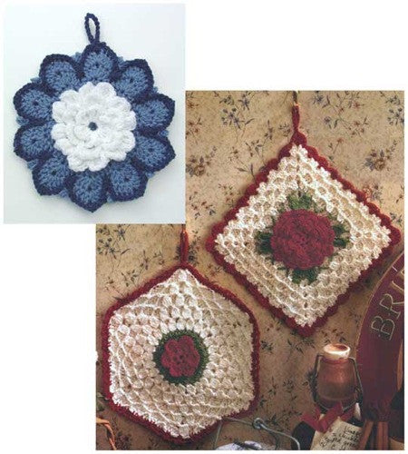 Vintage Floral Potholders Crochet Patterns– Maggie's Crochet