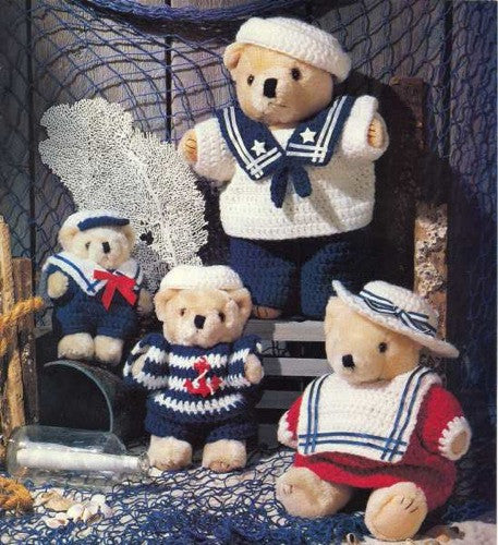 Super Easy Sailor Bears Crochet Pattern - Maggie's Crochet